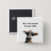 Badge Carré 5 Cm Pas dans le bouton Vache d'humeur (Devant & derrière)
