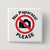 Badge Carré 5 Cm Pas de Paparazzi S'il vous plaît - Pas de photos (Devant)
