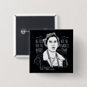 Badge Carré 5 Cm Pas De Repos Pour Les Méchants (Devant & derrière)