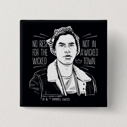 Badge Carré 5 Cm Pas De Repos Pour Les Méchants (Devant)