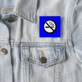 Badge Carré 5 Cm Pas de tabac (En situation)