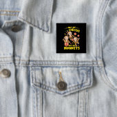 Badge Carré 5 Cm Pas Mes Singes (En situation)