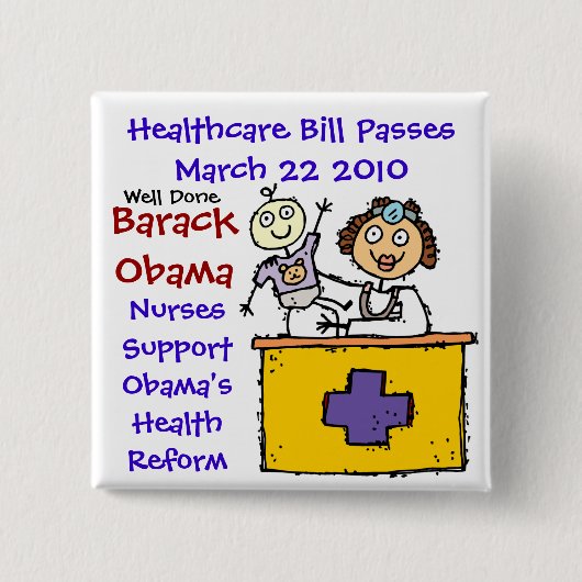 BADGE CARRÉ 5 CM PASSAGES DE SOINS DE SANTÉ (Devant)