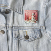 Badge Carré 5 Cm Pastel Christmas - Button (En situation)