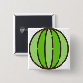 Badge Carré 5 Cm pastèque (Devant & derrière)