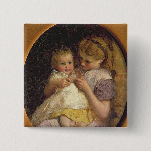 Badge Carré 5 Cm Pat-un-gâteau (Devant)