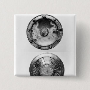 Badge Carré 5 Cm Paten avec une representation de médaillon durent