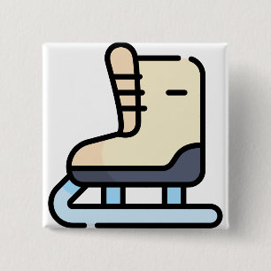 Badge Carré 5 Cm patinage sur glace