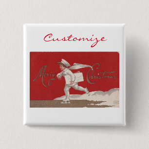 Badge Carré 5 Cm Patinage Vintage Thunder_Cove Noël