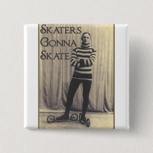Badge Carré 5 Cm Patineurs allant patiner…