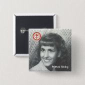 Badge Carré 5 Cm Patricia Choby (Devant & derrière)