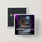 Badge Carré 5 Cm Patriote mobile Strikeforce d'action de M.A.P.S (Devant & derrière)