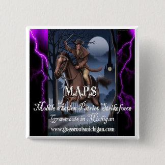 Badge Carré 5 Cm Patriote mobile Strikeforce d'action de M.A.P.S