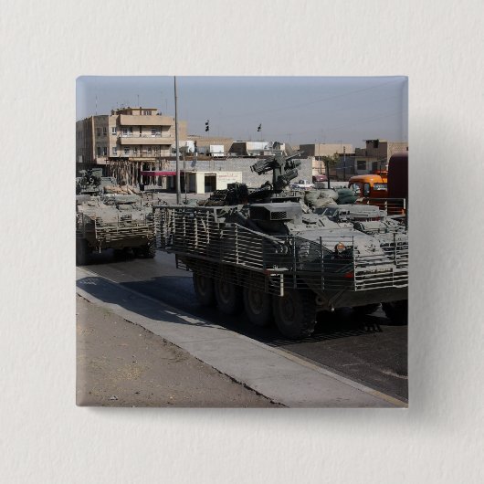 Badge Carré 5 Cm patrouille des soldats (Devant)