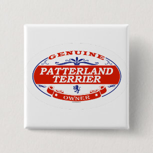 Badge Carré 5 Cm Patterland Terrier