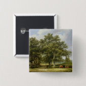 Badge Carré 5 Cm Pâturage de bétail (Devant & derrière)