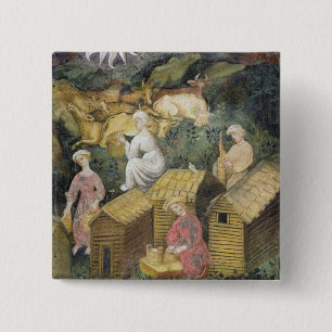 Badge Carré 5 Cm Pâturages de montagne