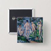 Badge Carré 5 Cm Paul Cezanne - Groupe des Bathères (Devant & derrière)