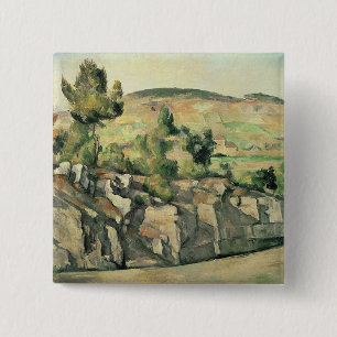Badge Carré 5 Cm Paul Cezanne Hillside en Provence, c.1886-90