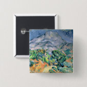 Badge Carré 5 Cm Paul Cezanne | Mont Sainte-Victoire, 1900 (Devant & derrière)