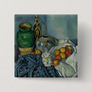 Badge Carré 5 Cm Paul Cezanne - Nature morte aux pommes