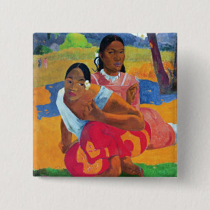 Badge Carré 5 Cm Paul Gauguin   Nafea Faaipoipo (quand êtes vous