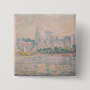 Badge Carré 5 Cm Paul Signac - Avignon, matin