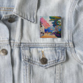 Badge Carré 5 Cm Paul Signac - Capo di Noli (En situation)