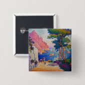 Badge Carré 5 Cm Paul Signac - Capo di Noli (Devant & derrière)