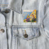 Badge Carré 5 Cm Paul Signac - Femmes dans le puits (En situation)