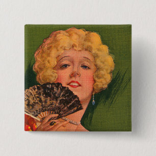 Badge Carré 5 Cm Paula Brand de Père Noël Paula