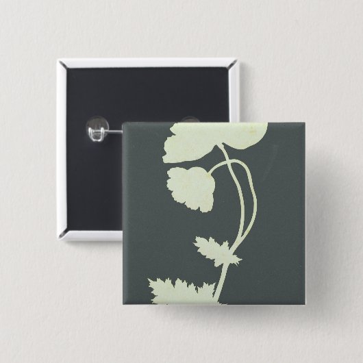 Badge Carré 5 Cm Pavot (Devant & derrière)