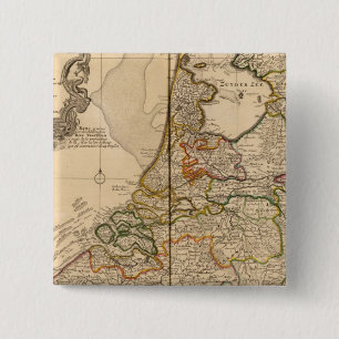 Badge Carré 5 Cm Pays-Bas et Belgique
