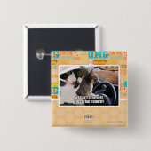 Badge Carré 5 Cm Pays de batte (Devant & derrière)