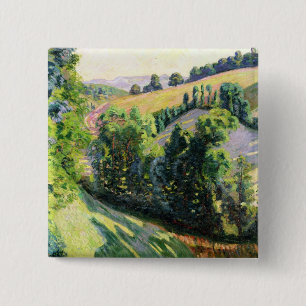 Badge Carré 5 Cm Paysage chez Pontgibaud, c.1895 (huile sur la