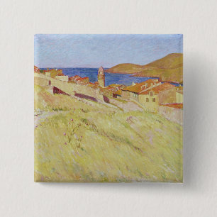 Badge Carré 5 Cm Paysage de Collioure