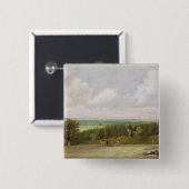 Badge Carré 5 Cm Paysage de John Constable | : Scène de labourage (Devant & derrière)