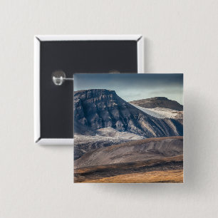 Badge Carré 5 Cm Paysage de Spitsbergen Photo