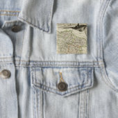 Badge Carré 5 Cm Paysage et forêt (En situation)