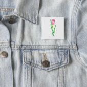 Badge Carré 5 Cm PD Wordy Tulip (En situation)