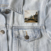 Badge Carré 5 Cm Péage de route de cour de Tottenham (En situation)