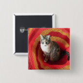 Badge Carré 5 Cm Pearl Cat sur l'Afghanistan (Devant & derrière)