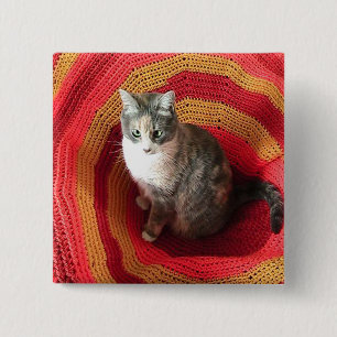 Badge Carré 5 Cm Pearl Cat sur l'Afghanistan