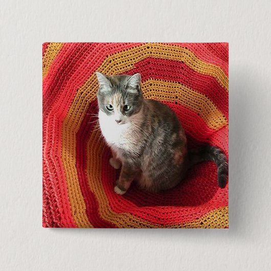 Badge Carré 5 Cm Pearl Cat sur l'Afghanistan (Devant)