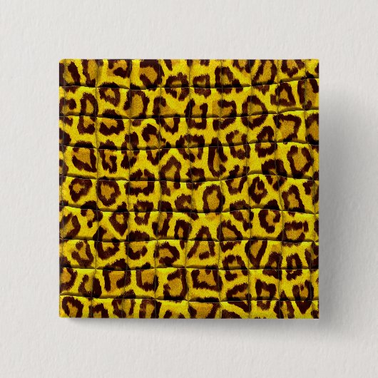 Badge Carré 5 Cm Peau de léopard (Devant)