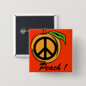 Badge Carré 5 Cm Pêche ! (Devant & derrière)