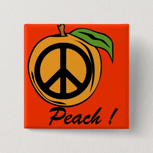 Badge Carré 5 Cm Pêche ! (Devant)