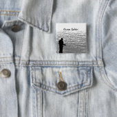 Badge Carré 5 Cm Pêche au lac (En situation)