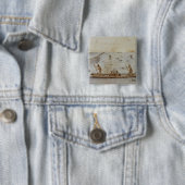 Badge Carré 5 Cm Pêche d'Indiens (En situation)