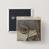 Badge Carré 5 Cm Pêcheurs de Terre-Neuve (Devant & derrière)